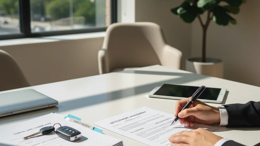 Signing Ohio lemon law claim documents with an experienced attorney