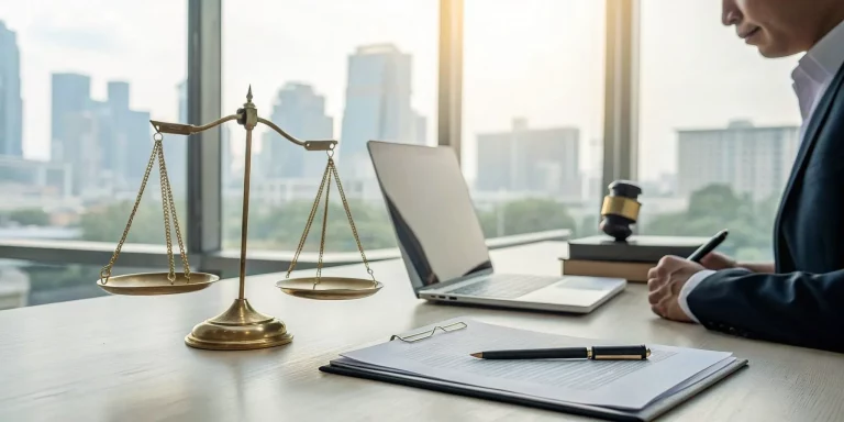 A Fort Lauderdale lemon law attorney's desk prepared for a new client case.