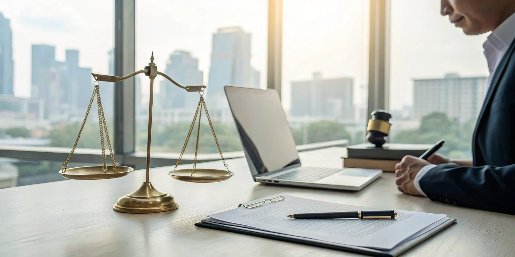 A Fort Lauderdale lemon law attorney's desk prepared for a new client case.