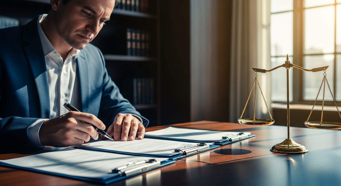 Lemon law settlement amounts - attorney reviewing vehicle settlement documents