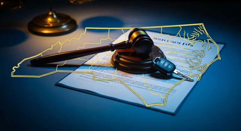 North Carolina lemon law guide - gavel and car keys representing consumer vehicle rights
