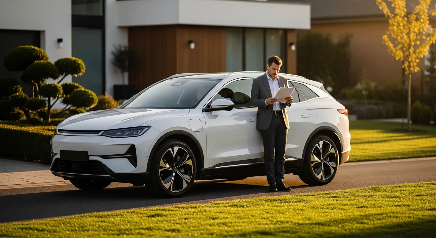 Tesla vehicle with lemon law legal protection concept