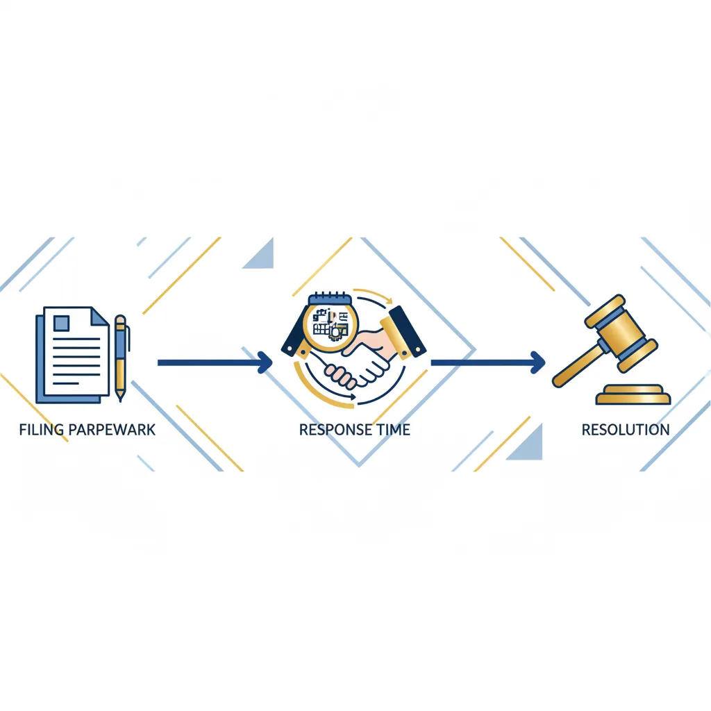 Lemon law claim process timeline showing stages from filing to resolution