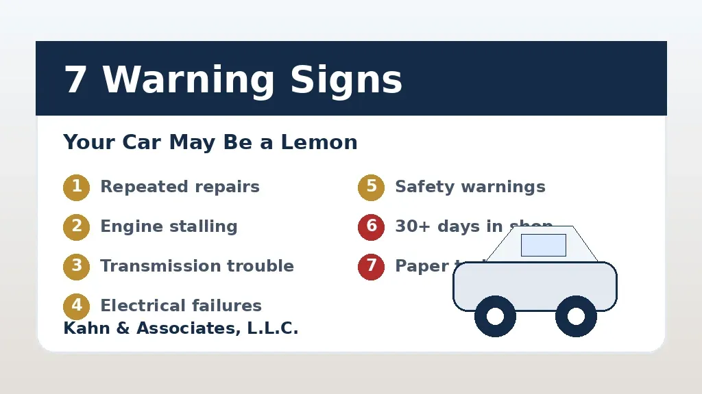 Honda lemon law guide with repair records and vehicle defect notes