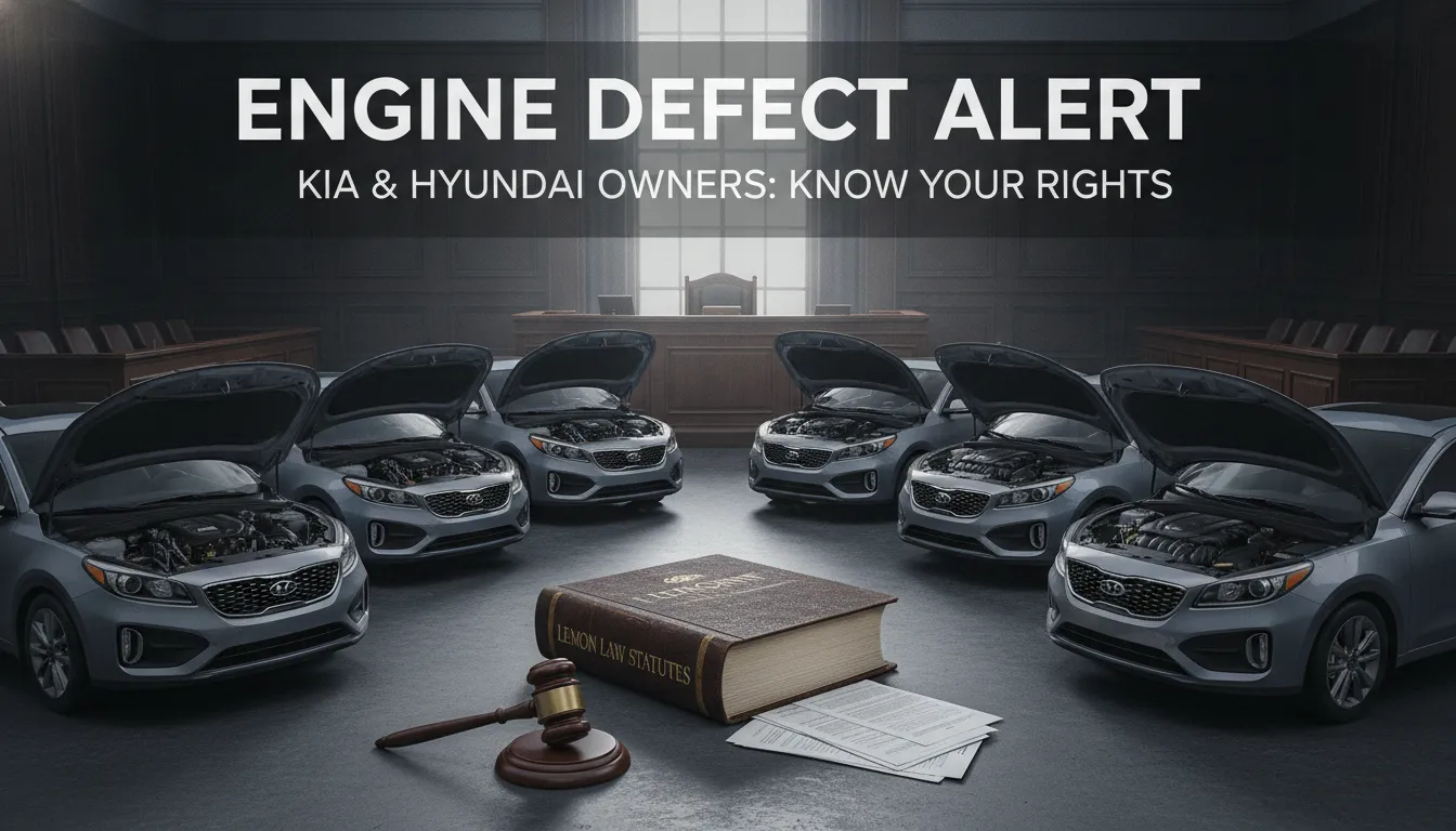 Kia and Hyundai vehicles with Theta II engine defects covered under lemon law protection