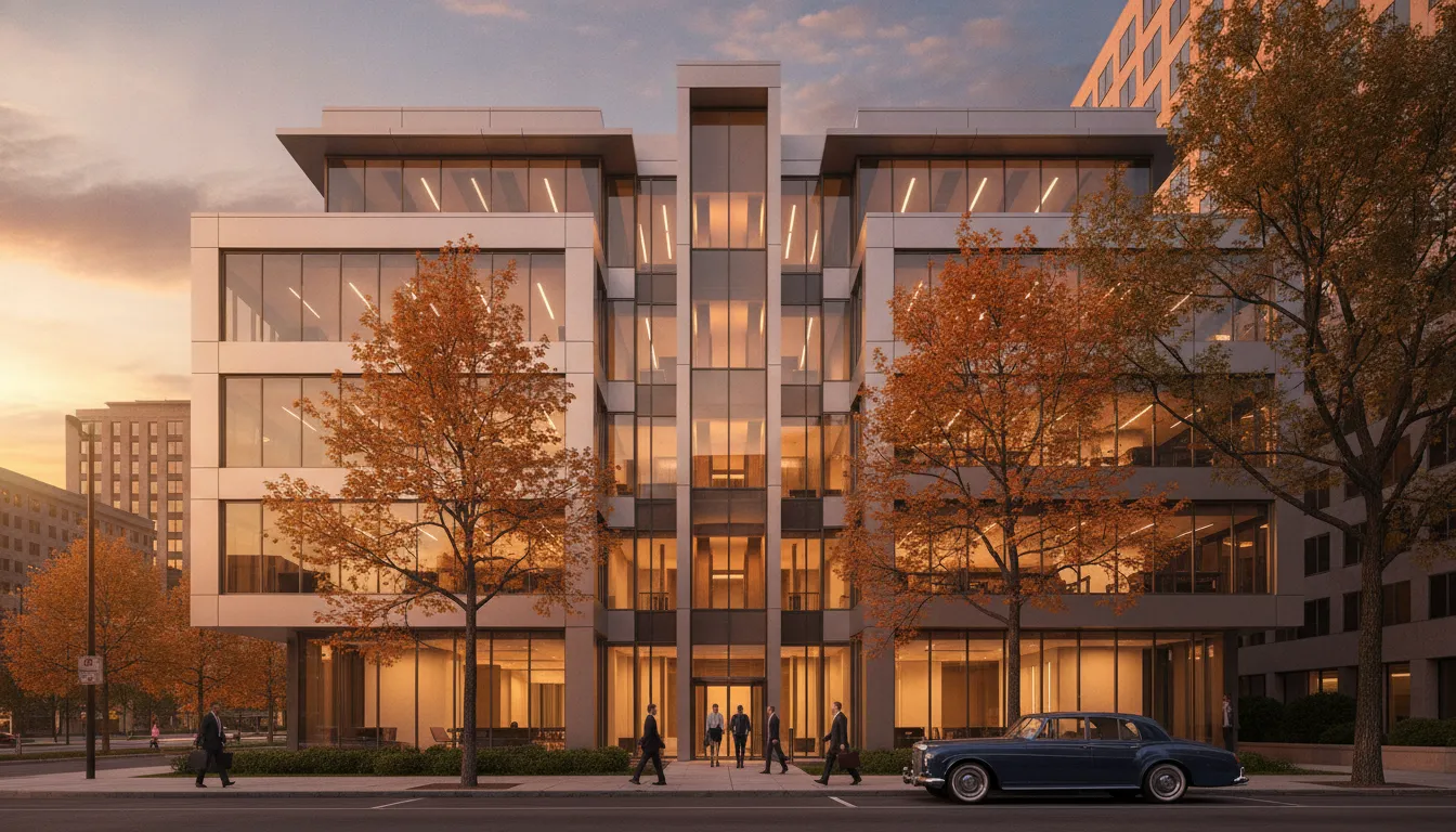 Law office building exterior in downtown Columbus Ohio