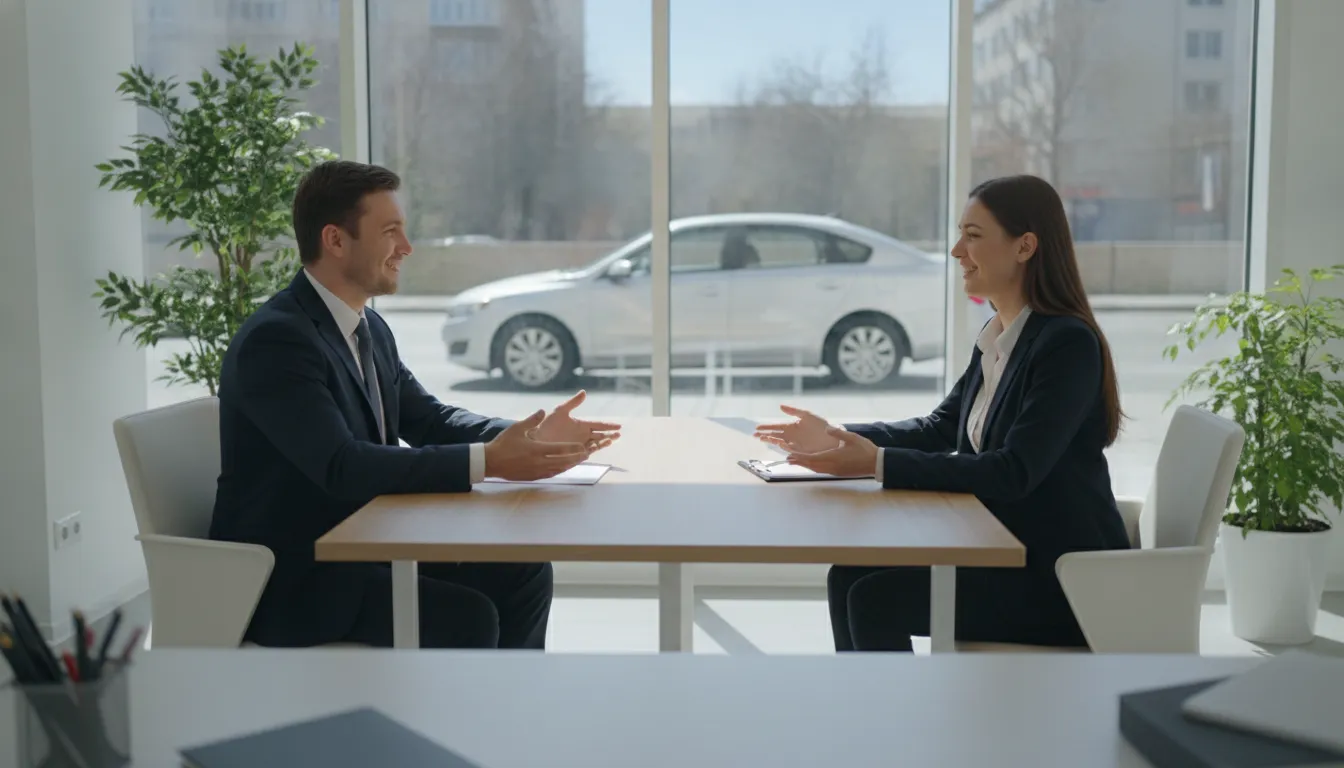 Vehicle owner discussing a warranty concern with a lawyer